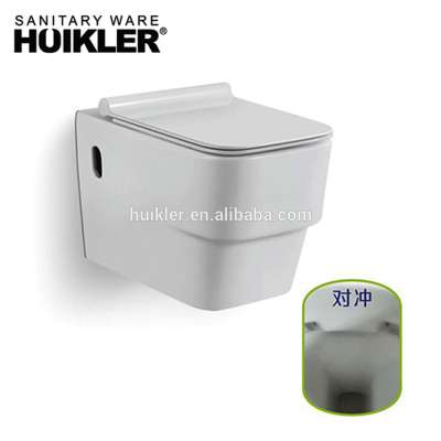 European Rimless Wall Hung Square Toilet Of Wall Mounted Wc Ceramics Toilet