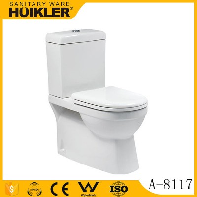 A-8117 Hot selling popular modelse toilet, round wall hung peach color toilet