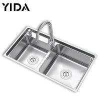 sri lanka double bowl stainless steel kitchen sink brushed sink bowl made in china