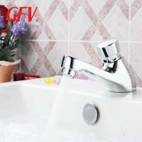 Chinese supplier sanitary ware brass body time delay push bottom basin faucet