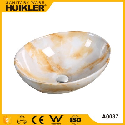 Comfortable to touch wash basin designs in india with price oval sink manufacturer