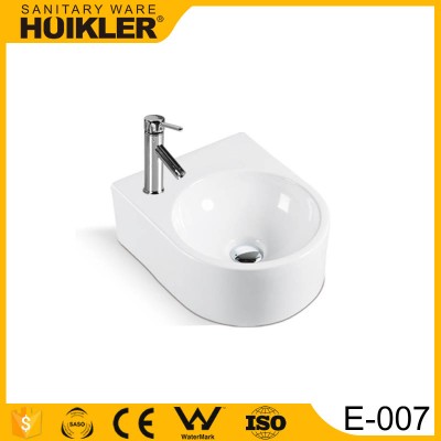 E-007 Hebei sanitary ware bathroom sinks of pedetal ceramic shampoo washing basin