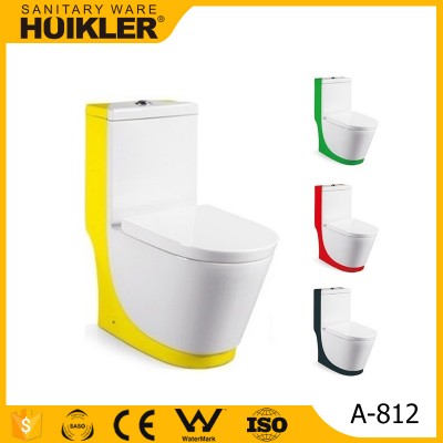 819 Beautiful and graceful red toilet bowl, rv toilet and Ivory siphonic toilet made in usa,